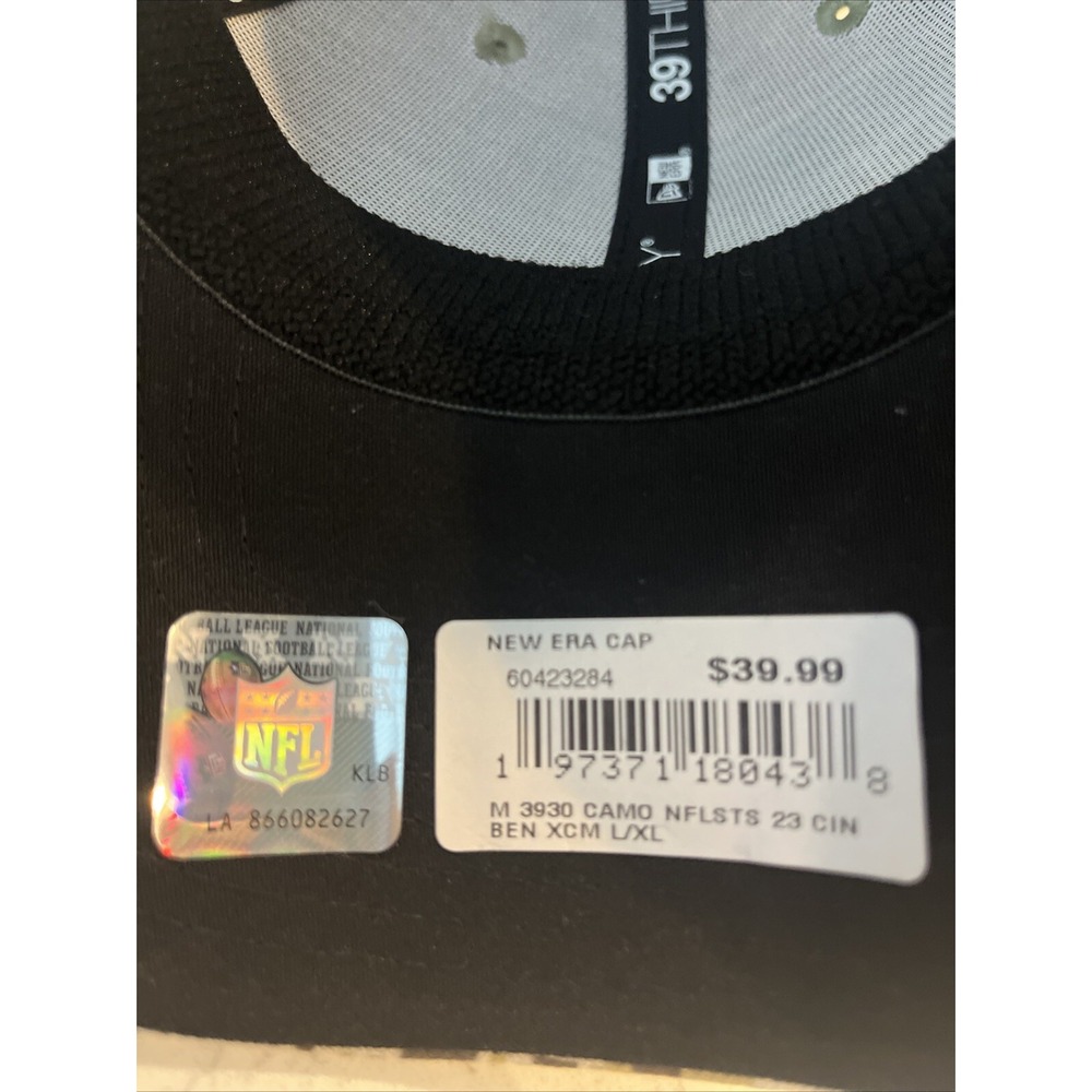 Cincinnati Bengals New Era 2023 Salute Service 39THIRTY Flex Hat Camo L/XL NWT - Picture 8 of 8
